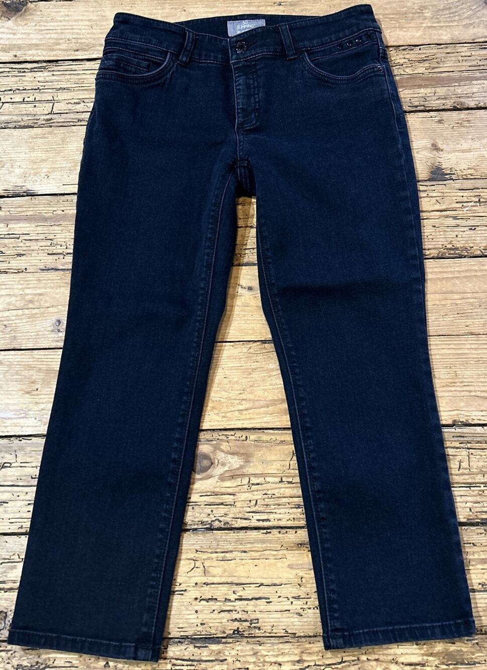 Chicos Women’s Black So Slimming Denim Ankle Skinny Jeans Size 00